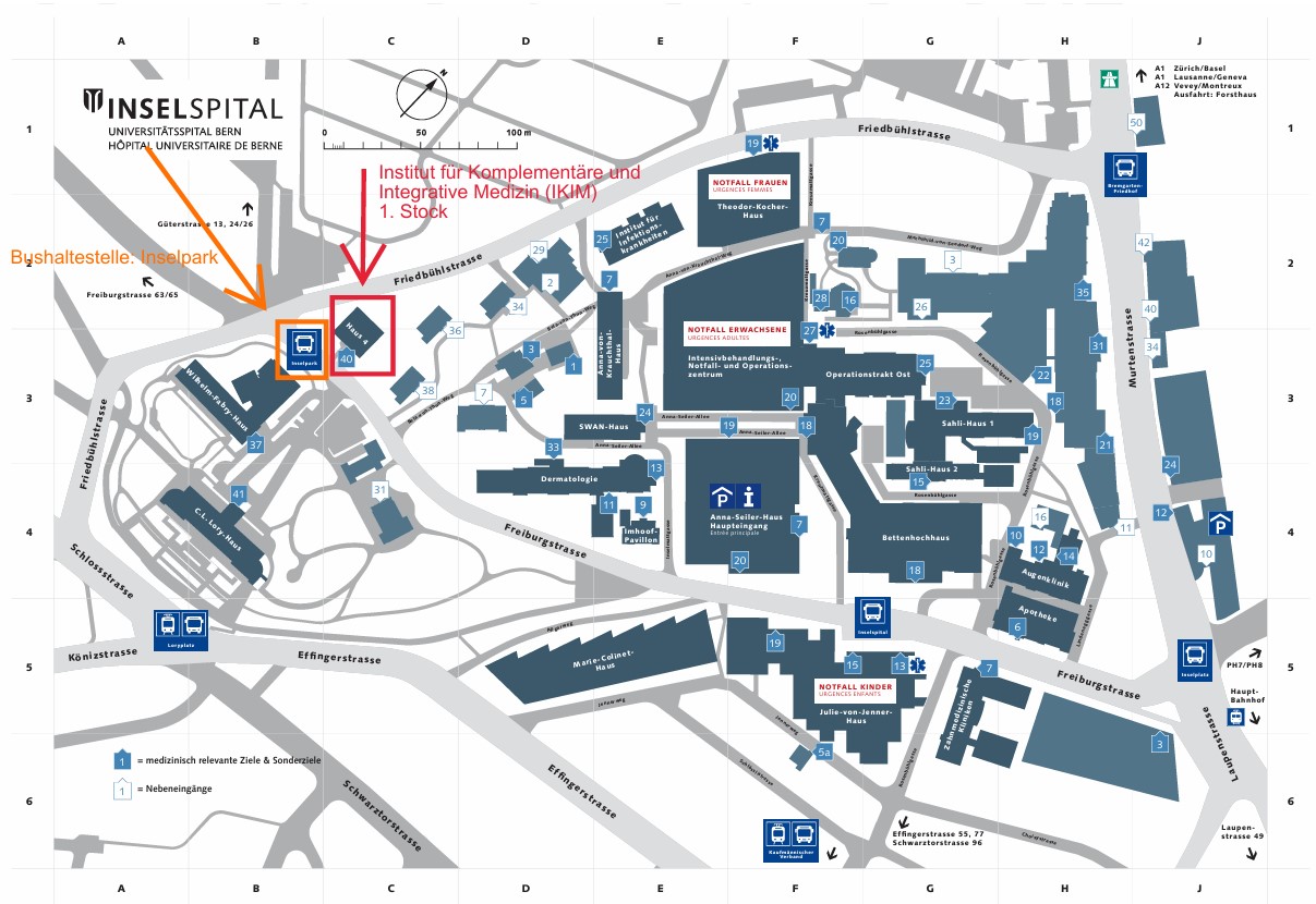 Situationsplan Areal Inselspital